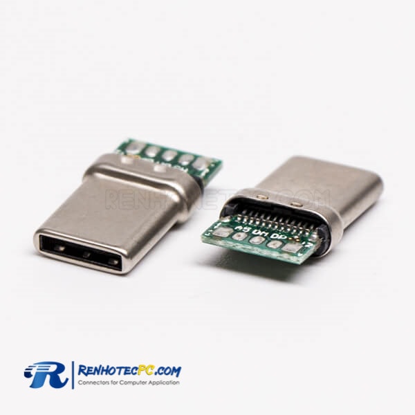 Straight Quick Male Pcb Mount Type C Usb3 0 Connector