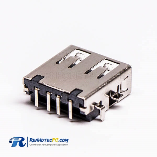 Female USB PCB Connector Right angled DIP - Renhotecpc.com